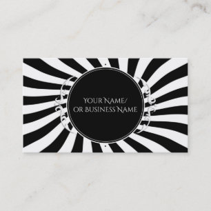 Carte De Visite Black & White Fun Whimstripes