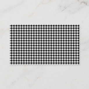Carte De Visite Black White Houndstooth Tissue