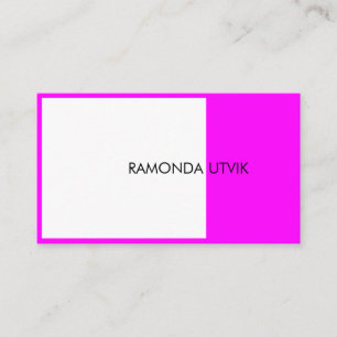 Carte De Visite Black White Magenta Elegant Moderne