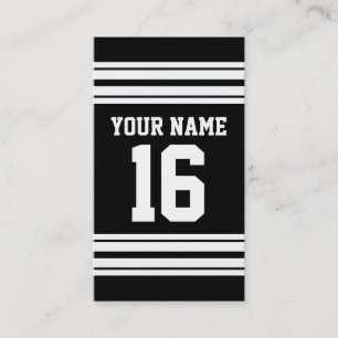 Carte De Visite Black White Team