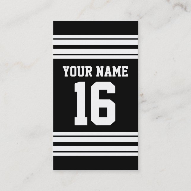 Carte De Visite Black White Team (Devant)