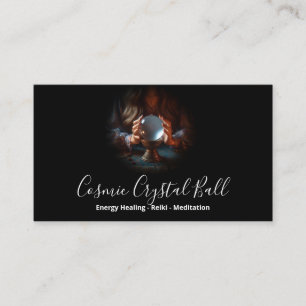 Carte De Visite Black Woman Crystal ball Energy Reiki Méditation