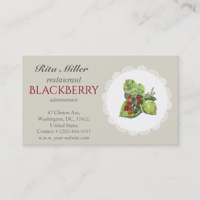 Carte De Visite BlackBerry (Devant)