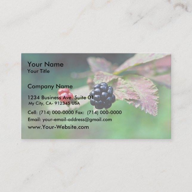 Carte De Visite Blackberry (Devant)