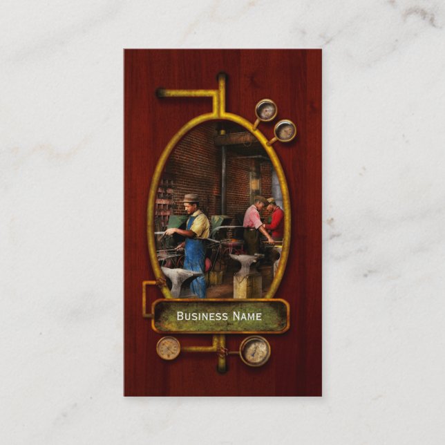 Carte De Visite Blacksmith - École de forgeron 1899 (Devant)