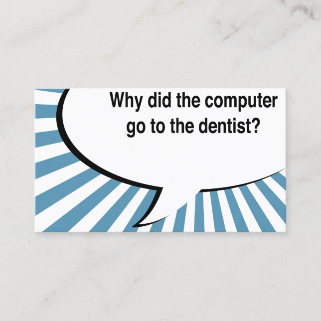 Carte De Visite blague bluetooth du dentiste (Devant)