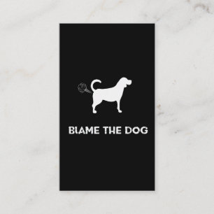 Carte De Visite Blame The Dog - Farted Funny Fart Blagues de chien