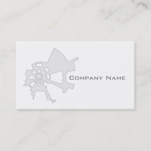 Carte De Visite blanc abstrait industriel de conception