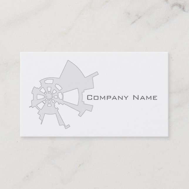 Carte De Visite blanc abstrait industriel de conception (Devant)