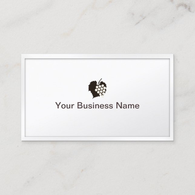 Carte de visite blanc chic d'établissement (Devant)