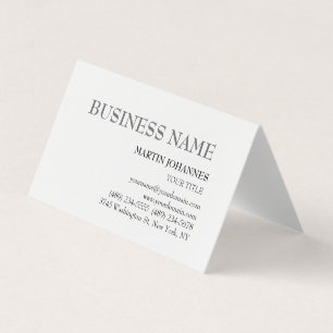 Carte de visite blanc chic professionnel esthétiqu