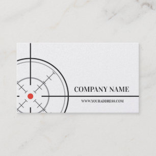 Carte de visite blanc cible de la boutique Gunsmit