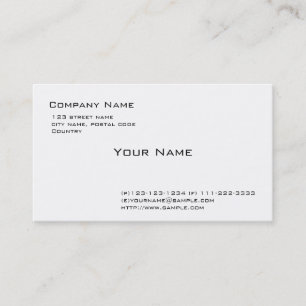 Carte De Visite blanc clair