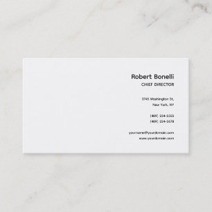 Carte De Visite Blanc clair minimaliste moderne