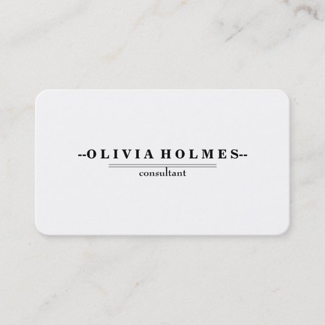 Carte De Visite Blanc clair professionnel moderne élégant (Devant)