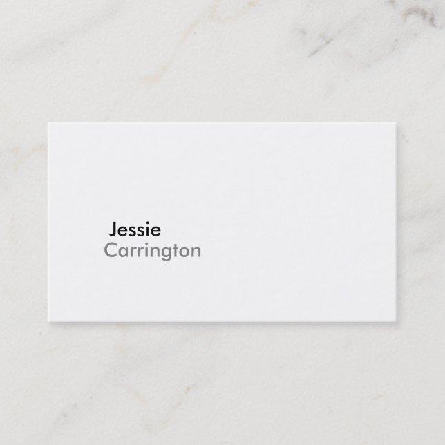 Carte De Visite Blanc croquant moderne simple 5 (Devant)