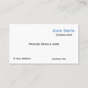 Carte de visite blanc de base