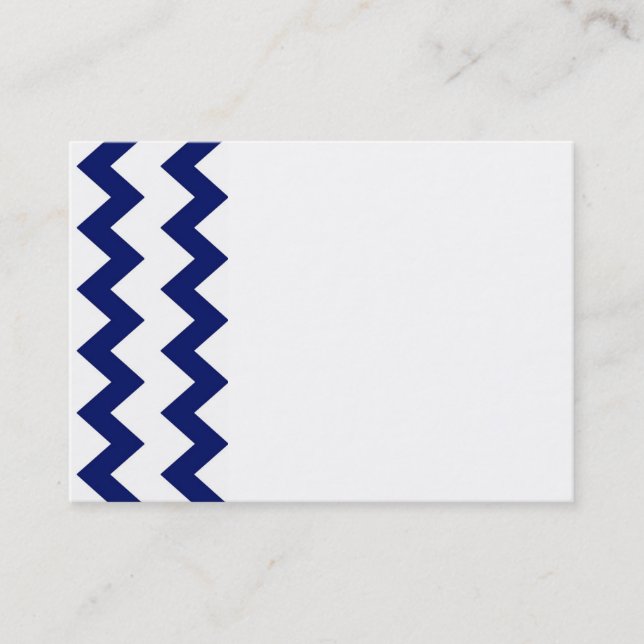 Carte de visite blanc de chevrons de marine (Devant)