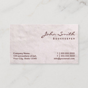 Carte de visite blanc de comptable de texture de