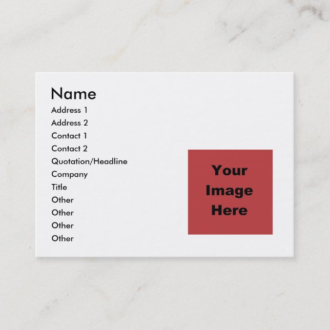 Carte De Visite Blanc de ♥ - créez votre propre cadeau (Devant)