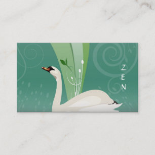 Carte de visite blanc de cygne