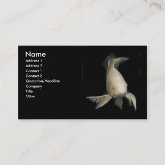 Carte de visite blanc de Koi