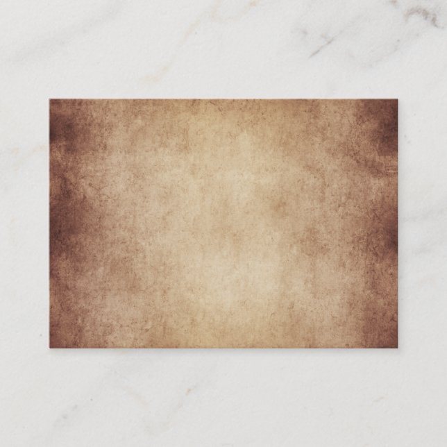 Carte De Visite Blanc de modèle âgé par cru de papier parcheminé (Devant)