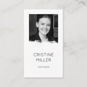 carte de visite blanc de photo de traçage