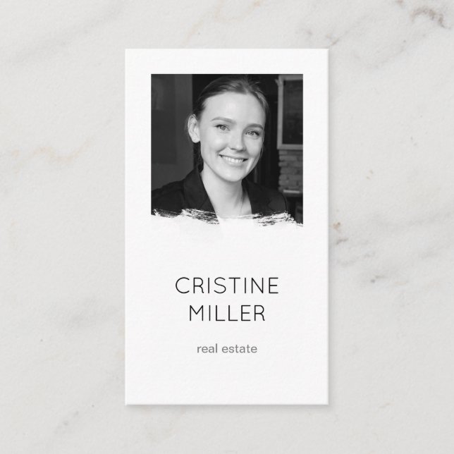 carte de visite blanc de photo de traçage (Devant)