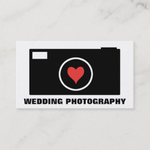 Carte de visite blanc de photographie de mariage