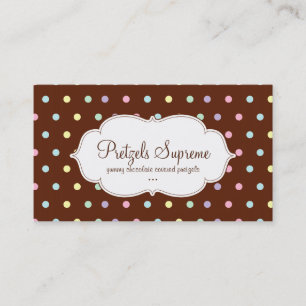 Carte De Visite Blanc de rose de chocolat de pois de boulangerie
