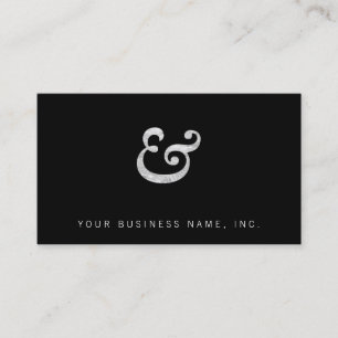 Carte De Visite Blanc d'esperluète d'italique gras de Caslon