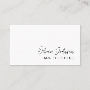 Carte de visite blanc élégant professionnel