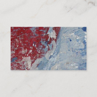Carte De Visite Blanc et bleu rouges