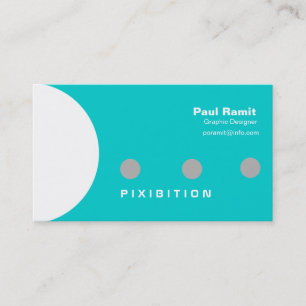 Carte de visite blanc et gris bleu de point
