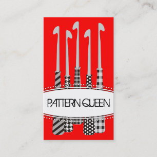 Carte De Visite blanc fait sur commande de noir de motifs de