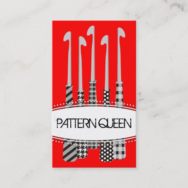 Carte De Visite blanc fait sur commande de noir de motifs de (Devant)