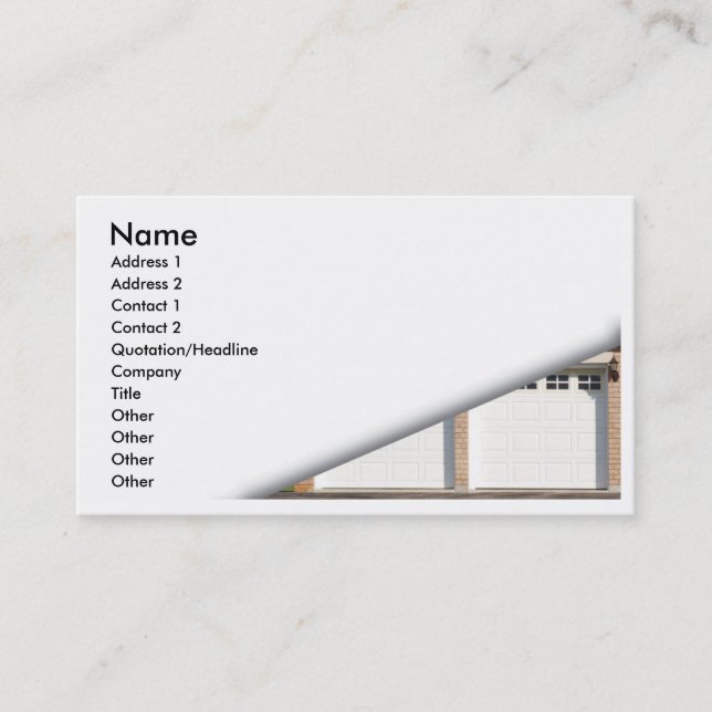 Carte De Visite blanc-garage-portes (Devant)