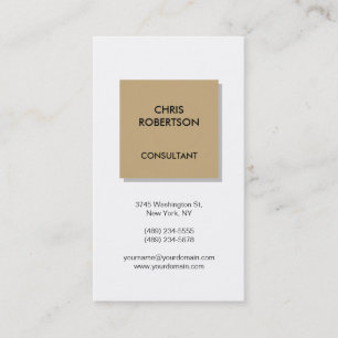 Carte de visite blanc gris argenté beige