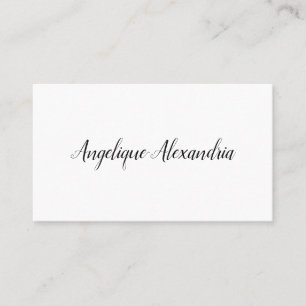 Carte De Visite Blanc Minimaliste Élégant