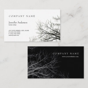 Carte de visite blanc noir créatif de silhouette
