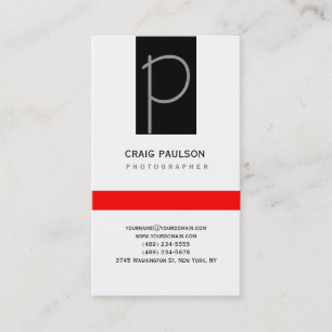 Carte de visite blanc noir gris clair