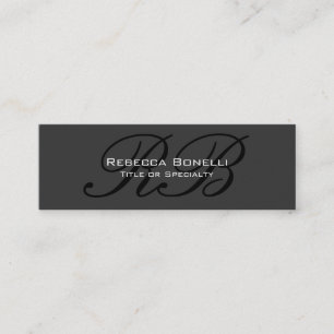 Carte de visite blanc noir gris maigre de