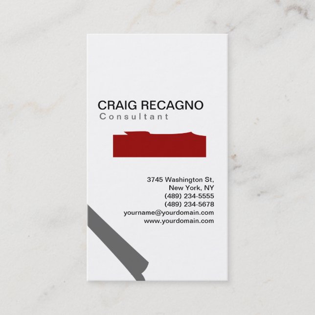Carte de visite blanc noir noir et tendance artist (Devant)