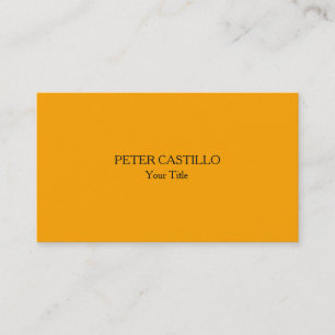 Carte De Visite Blanc orange minimaliste simple moderne unique
