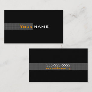 Carte De Visite Blanc orange noir moderne