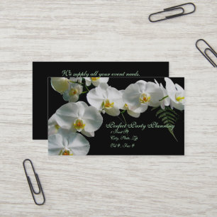 Carte de visite blanc orchidée