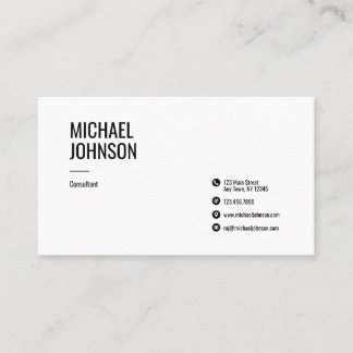 Carte de visite blanc professionnel moderne