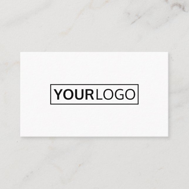 Carte De Visite Blanc professionnel ou tout logo personnalisé de c (Devant)