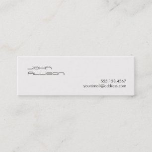 Carte de visite blanc professionnel propre et simp